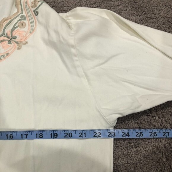Victoria's Secret Gold Tag Vintage White Cream Embroidered Tunic Night Shirt - Picture 6 of 8